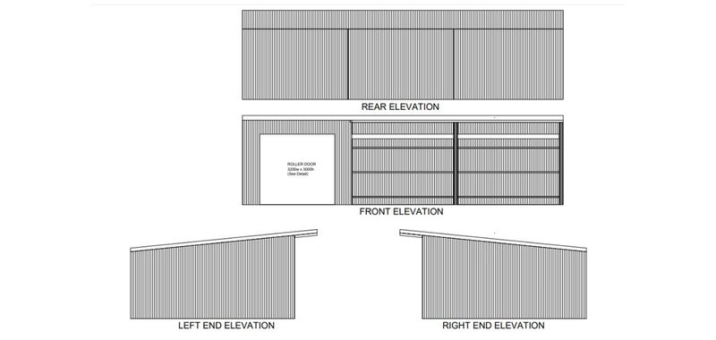 3 Bay Lean-To Kitset Pole Shed Carousel 2