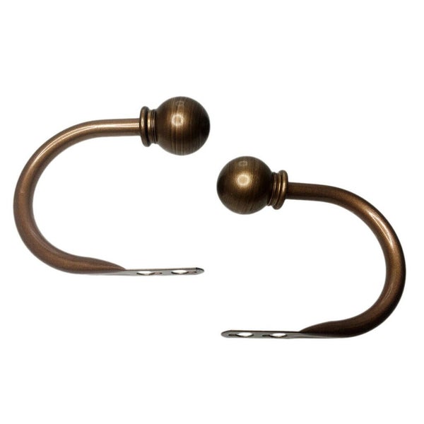 Set of 2 Ball Drapery Curtain Tie Backs / Holdbacks - Bronze Carousel 2