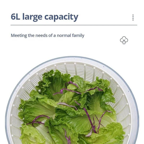 Vegetable Dehydrator: Household Large Capacity Fruit Dryer with Drain Salad Bask Carousel 7