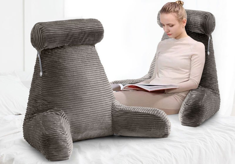 Bed Backrest Pillow Cushion Neck Back Support Reading Pillow Carousel 1