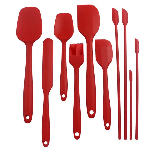 SET OF 10 | BPA-Free Silicone Cooking Utensils Set Spatulas Scrapers Spoons Carousel 2