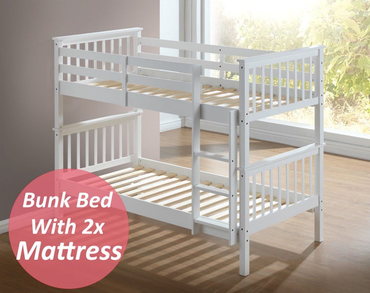 Bunk Bed with 2x Mattress628647310538261124
