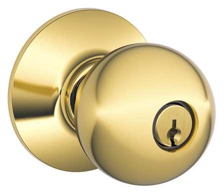 SCHLAGE Knob Lockset, Mechanical, Entrance, Grd. 1 Carousel 1