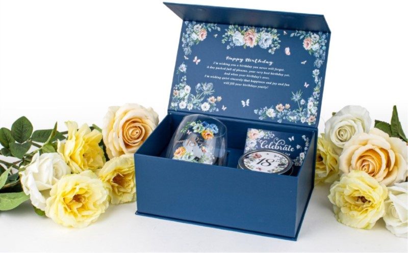 18th Stemless Glass - Dancing Roses & Vanilla Candle Gif (520ml) Carousel 2