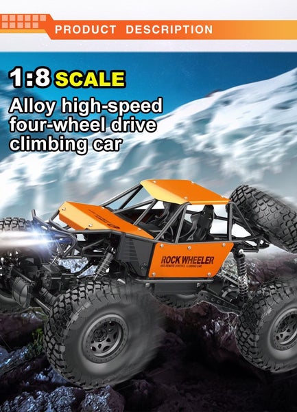 1:8 Scale RC Cars Remote Control Car Off Road RC Truck Climbing Car - Orange Carousel 2