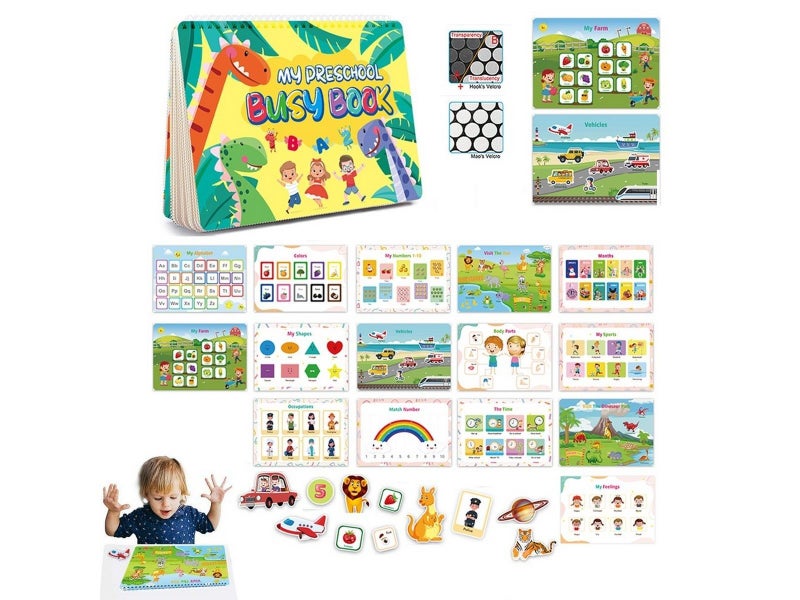 Montessori Busy Book Kit Toddler Sensory Book Toy Kids Early Educational Toy Carousel 1