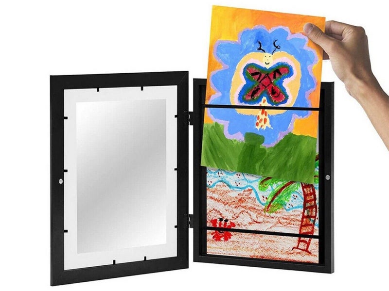 Magnetic Kids Art Frames Children Artwork Projects Display Picture Frame Black Carousel 1