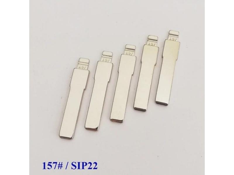 157# Metal Blank Uncut Flip KD Remote Key Blade For Fia-t SIP22 Blade S521 Carousel 1