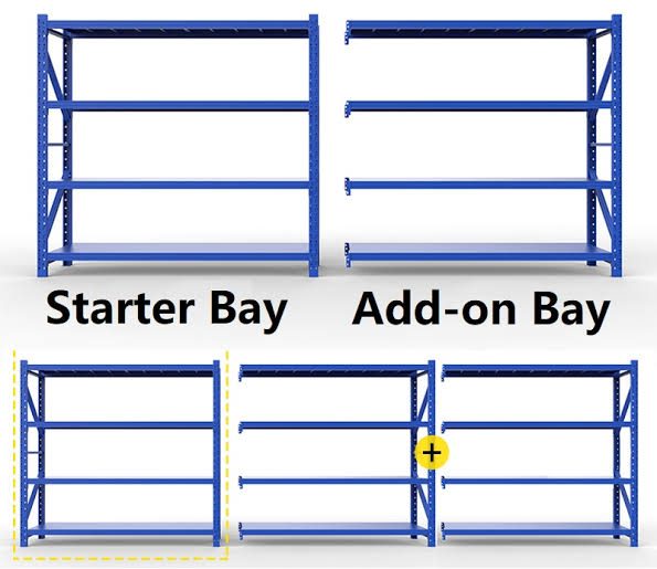 Heavy Duty Shelving 6m x 2m x 600mm 200kg per level - BLUE Carousel 2