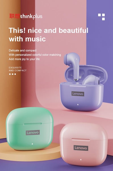 Lenovo LP40 Pro TWS Bluetooth 5.1 Wireless IPX5 Waterproof Headphones (Green) Carousel 1