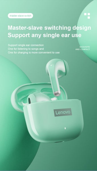 Lenovo LP40 Pro TWS Bluetooth 5.1 Wireless IPX5 Waterproof Headphones (Green) Carousel 2