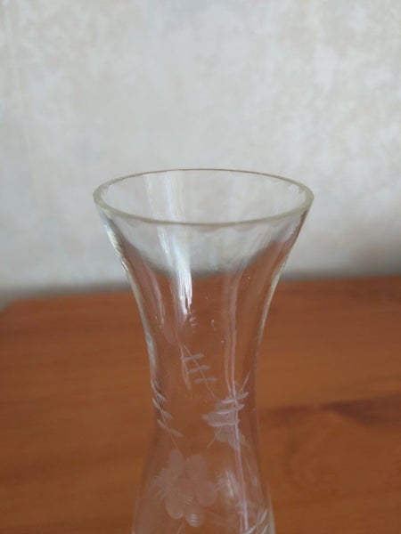 Etched glass vase Carousel 3