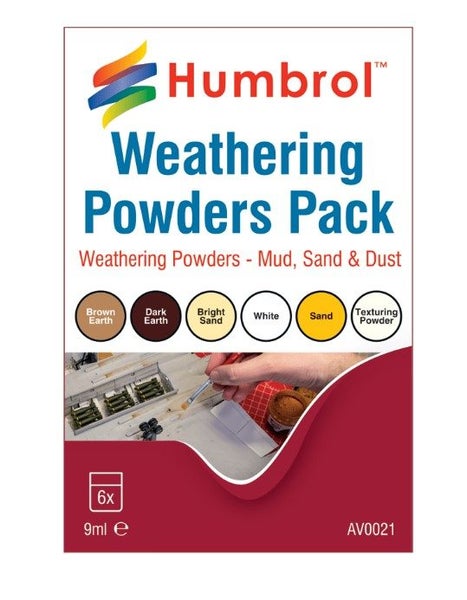 Humbrol 220100 Weathering Powders Pack - 6 x 9ml Carousel 1