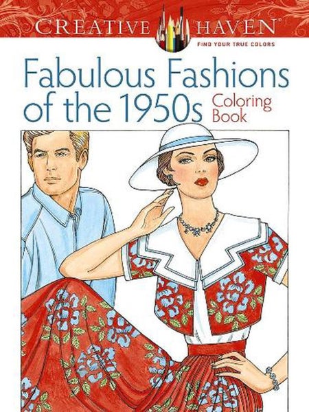 Creative Haven Fabulous Fashions of the 1950s Coloring Book by Ming-Ju Sun - Pap Carousel 1