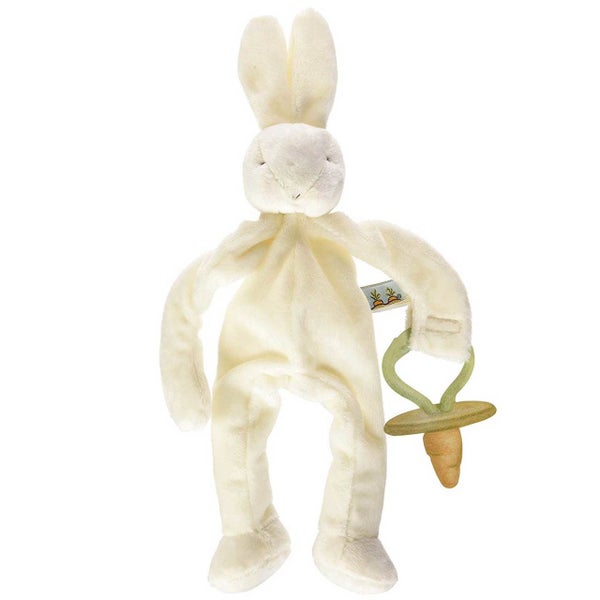 Bunnies By The Bay Silly Buddy Pacifier Dummy Holder Lovey Toy Pink Grey Whit... Carousel 3