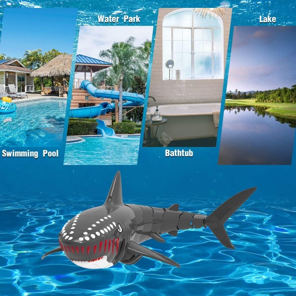 Waterproof RC Shark Radio Control Toy Remote Control Boat RC Boat for Kids Carousel 1
