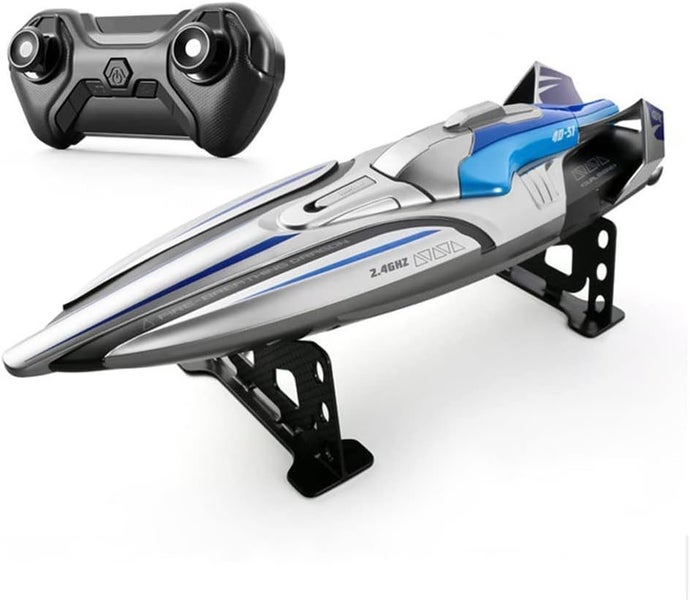 2.4 GHz Fast RC Racing Ship Remote Control Boat High-Speed RC Boat - Grey Carousel 1