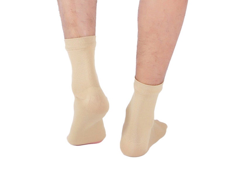 2 Pairs Compression Ankle Support Socks Short Socks - Nude L Carousel 4
