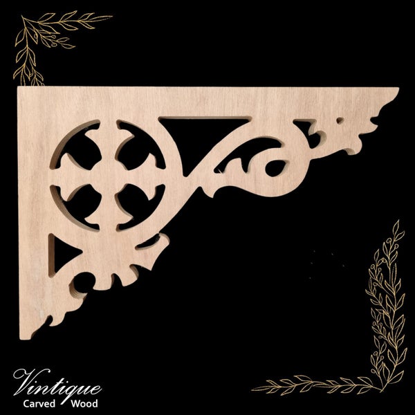 Carved wooden Lace Fretwork-Medieval Cross (FW1) 425mm x 283mm Carousel 1