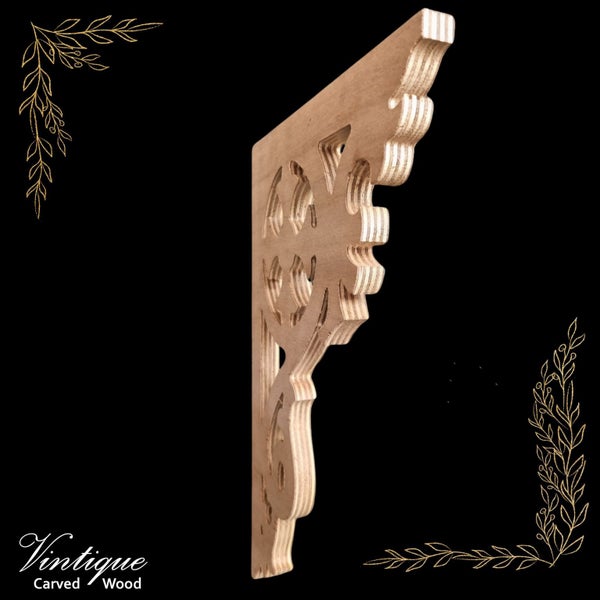 Carved wooden Lace Fretwork-Medieval Cross (FW1) 425mm x 283mm Carousel 2