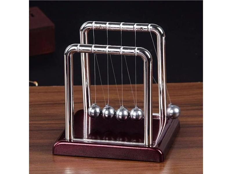 1 Pc Box Stainless Steel Physics Maths Education Home Newton's Cradle Pendulum Carousel 2