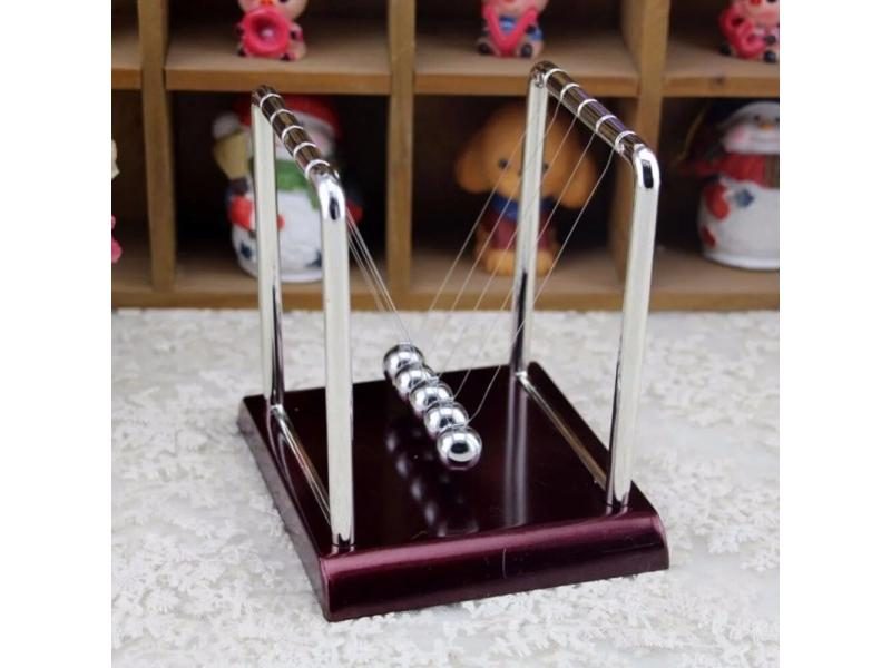 1 Pc Box Stainless Steel Physics Maths Education Home Newton's Cradle Pendulum Carousel 1