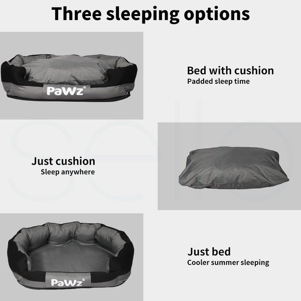 Pawz Waterproof Pet Dog Calming Bed Memory Foam Removable Washable M L XL Carousel 2