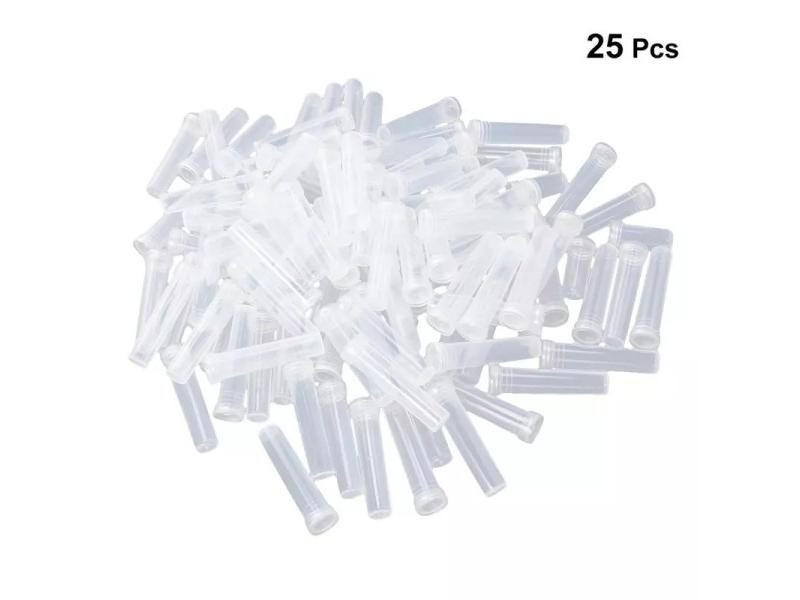 25pcs Clear Clear Clear Flower Vase Flower Plastic Tube Transparent Water Carousel 1