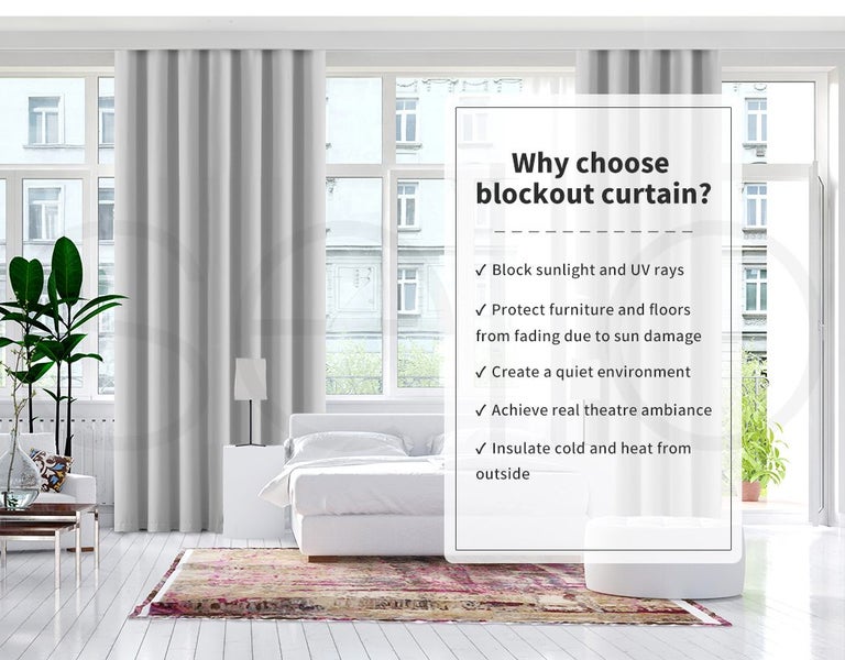 2x Blockout Curtains Panels 3 Layers Eyelet Room Darkening 132x213cm Charcoal Carousel 2