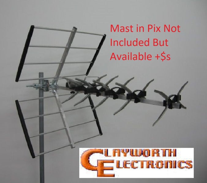 UHF Freeview Antenna Aerial Terestrial Yagi 40Elemt Horiz & Vert Polarity LTE 4G Carousel 3