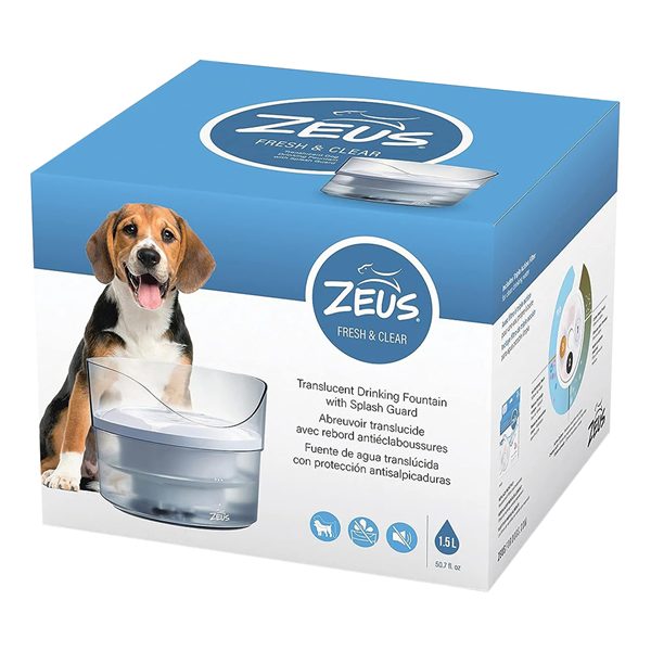 Zeus Fresh & Clear Fountain with Splash Guard 1.5L Carousel 1