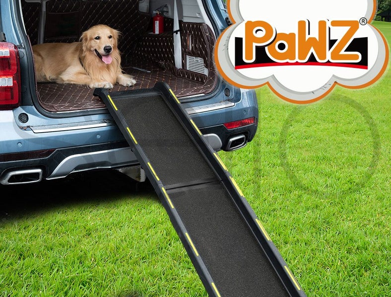 Pawz Dog Ramp Pet Car SUV Travel Stair Step Foldable Portable Lightweight Ladder Carousel 10