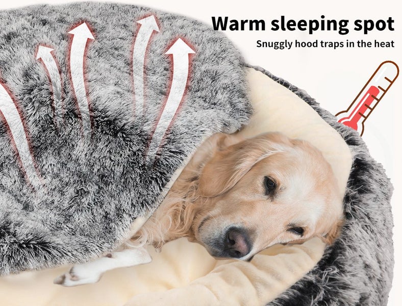 Pawz Pet Dog Calming Bed Warm Soft Plush Sleeping Removable Cover Washable M Carousel 2