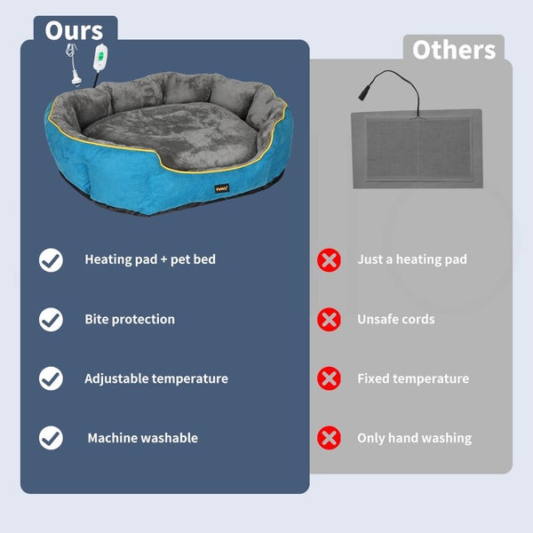 Pawz Electric Pet Heater Bed Heated Mat Cat Dog Heat Blanket Removable Cover M Carousel 2