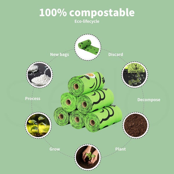 Pawz 100% Compostable Biobased Dog Poop Bag Puppy Holder Dispenser Clean 360 pcs Carousel 2