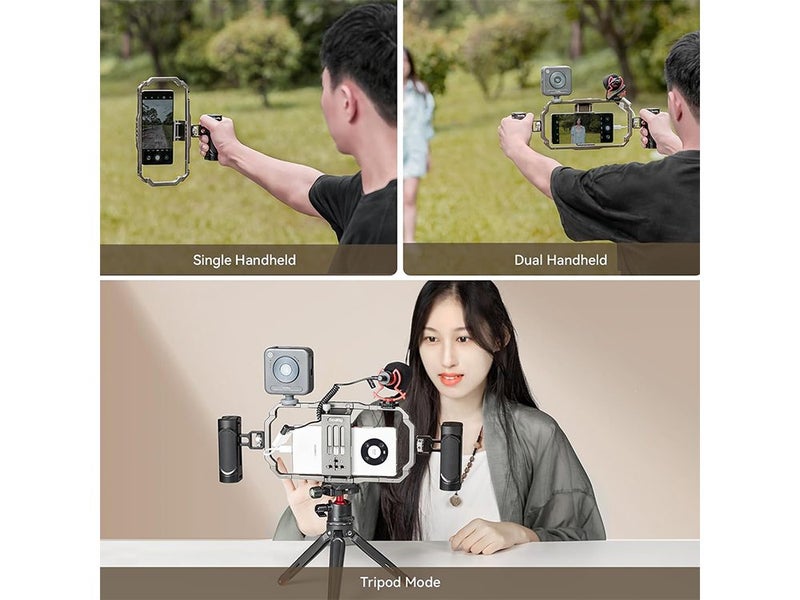 SmallRig Universal Phone Video Rig Kit for Smartphone and Camera, Stabilizer Rig Carousel 10
