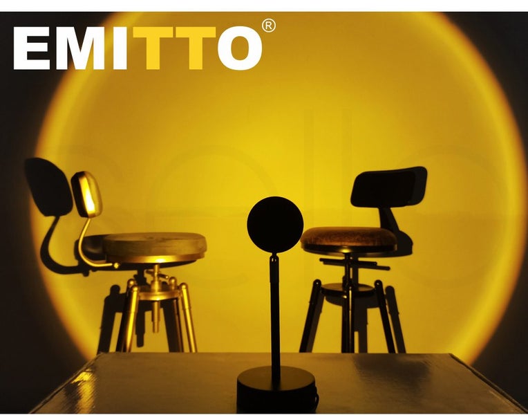 Emitto Rainbow Sunset Projection Lamp LED Modern Romantic USB Night Light Decor Carousel 8