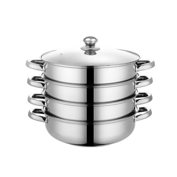 Toque Stainless-Steel Steamer Meat Vegetable Cookware Hot Pot Kitchen 4 Tier Carousel 1