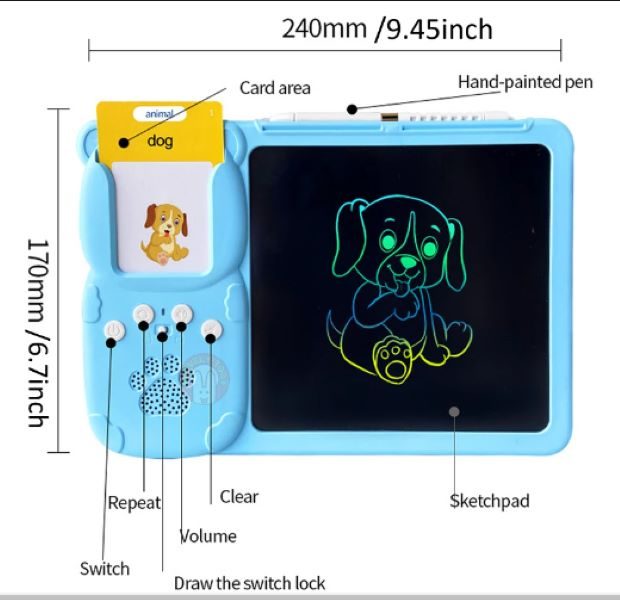 Talking Flash Cards & Writing Tablet 2-In-1, Flash Cards for Kids - 255-Card Carousel 2