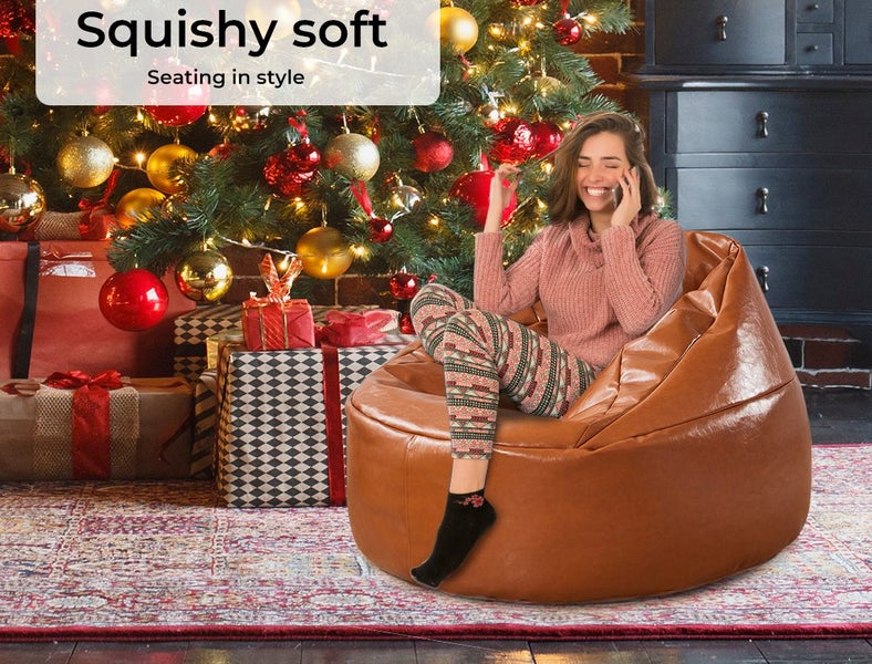 Marlow Bean Bag Chair Cover PU Couch Indoor Home Gaming Loungue Seat Lazy Sofa Carousel 2