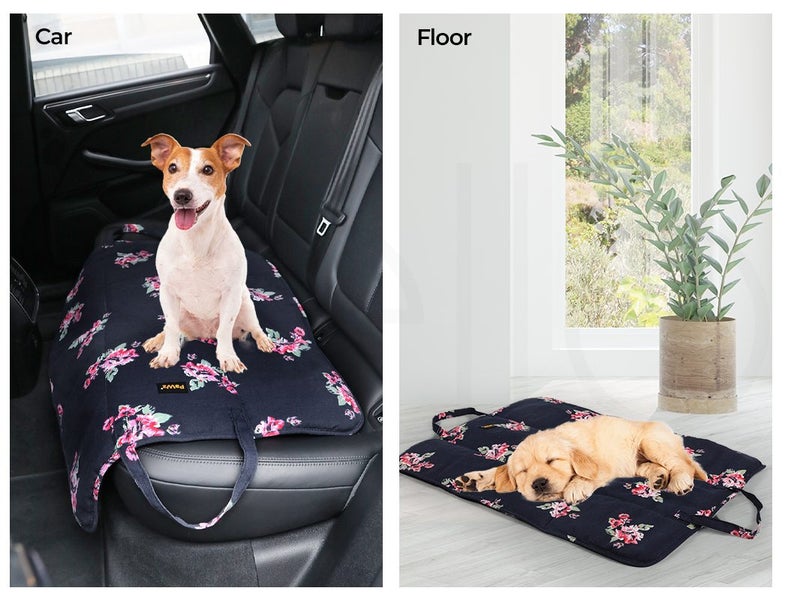 Pawz Pet Travel Mat Dog Calming Bed Cat Cushion Washable Double-Sided Portable Carousel 8