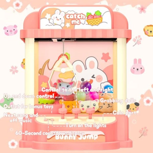 Mini Claw Machine Toy Electronic Arcade Game Prize Candy Birthday Toy For Kids Carousel 2