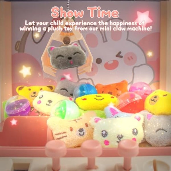 Mini Claw Machine Toy Electronic Arcade Game Prize Candy Birthday Toy For Kids Carousel 8