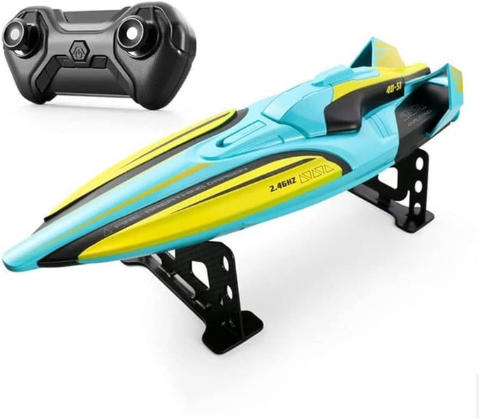 2.4 GHz Fast RC Racing Ship Remote Control Boat High-Speed RC Boat - Green Carousel 1