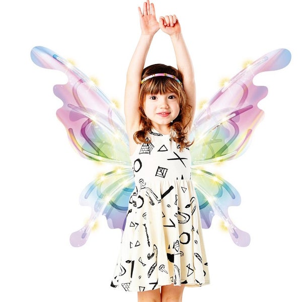 Electric Fairy Wings Costume Dress Up Moving Sparkling Glowing Wings for Girls Carousel 2