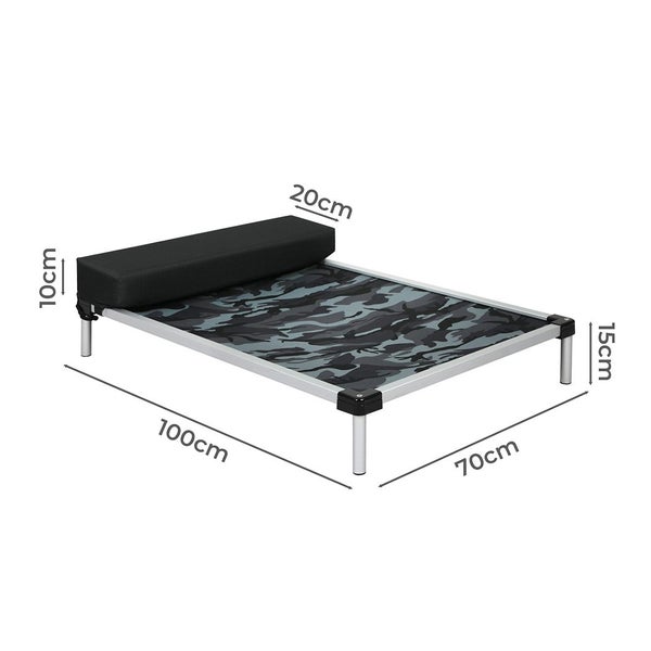 Pawz Pet Trampoline Aluminium Frame Bed Elevated Pillow Oxford Cloth Extra-Large Carousel 10