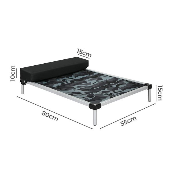 Pawz Pet Trampoline Aluminium Frame Dog Bed Elevated Pillow Oxford Cloth Large Carousel 10