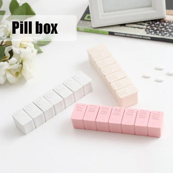 Weekly Pill Box Travel Medicine Storage Pill Case Organizer Drug Containe CHK12N Carousel 2