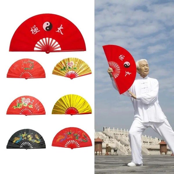 Folding Bamboo Fan Hand Silk Cloth DIY Chinese Wooden Antiquity Fans DIY CHK12N Carousel 2