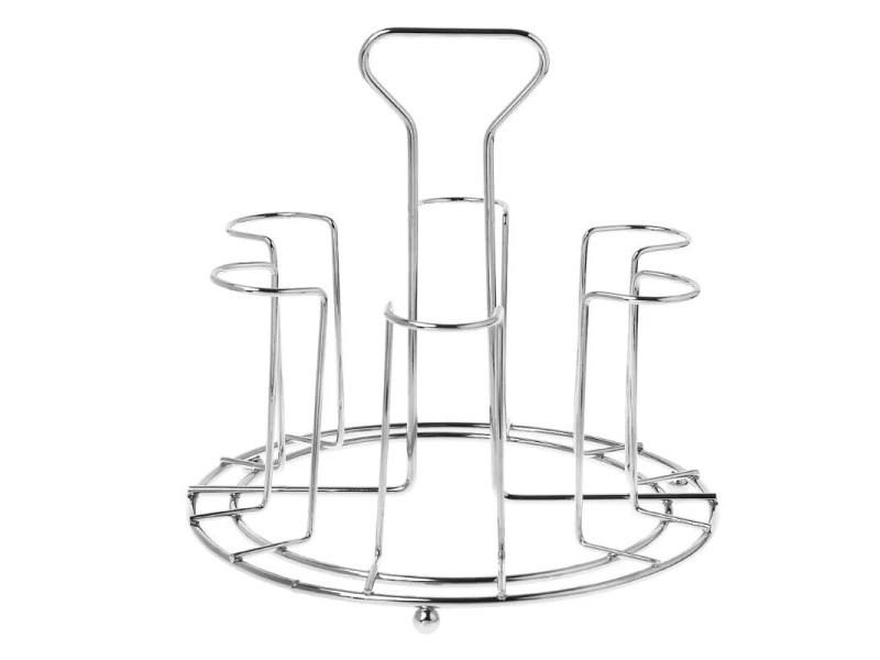 Stylish Mug Tree Iron Holder Coffee Cups Drain Organizer 6 Racks Stand Bottle Carousel 1